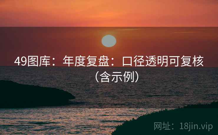 49图库：年度复盘：口径透明可复核（含示例）